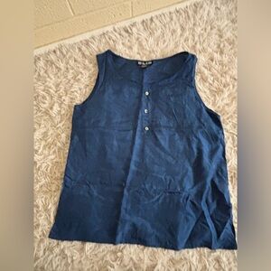 Clio Blue Silk Top